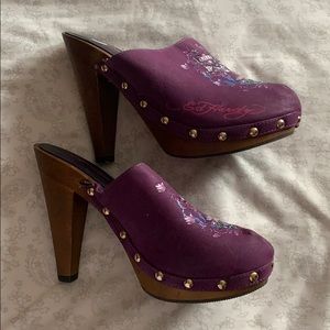 RARE Ed Hardy clogs!💜